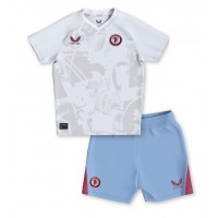 Dětský Fotbalový dres Aston Villa 2023-24 Venkovní Krátký Rukáv (+ trenýrky)